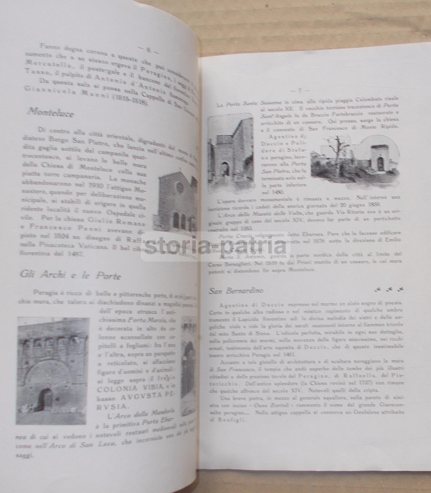 Umbria, Perugia, Antica Guida Turistica Pubblicitaria, Artistiche Copertine, Mappa immagine 8
