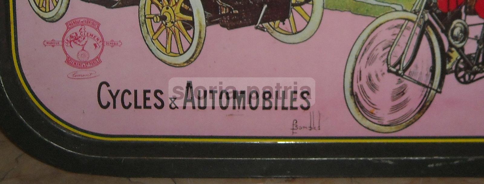 Vecchio Vassoio Pubblicitario, Militaria, Automobili d'Epoca, Motocicli, Decorativo immagine 3